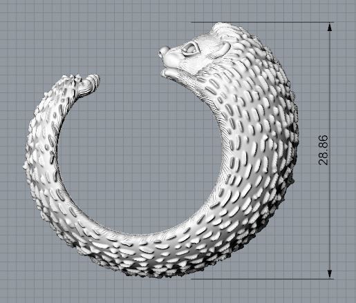 Hedgehog Ring 3D print model_11