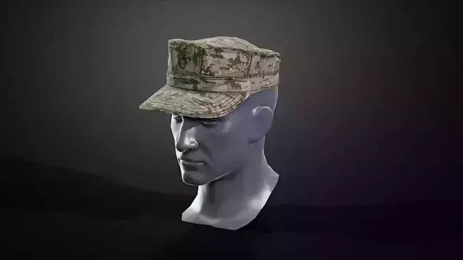 8 point cower Low-poly 3D model