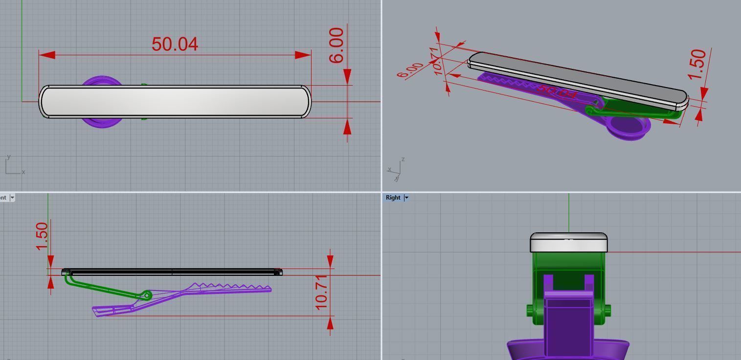 tie clip 1 3D print model_4