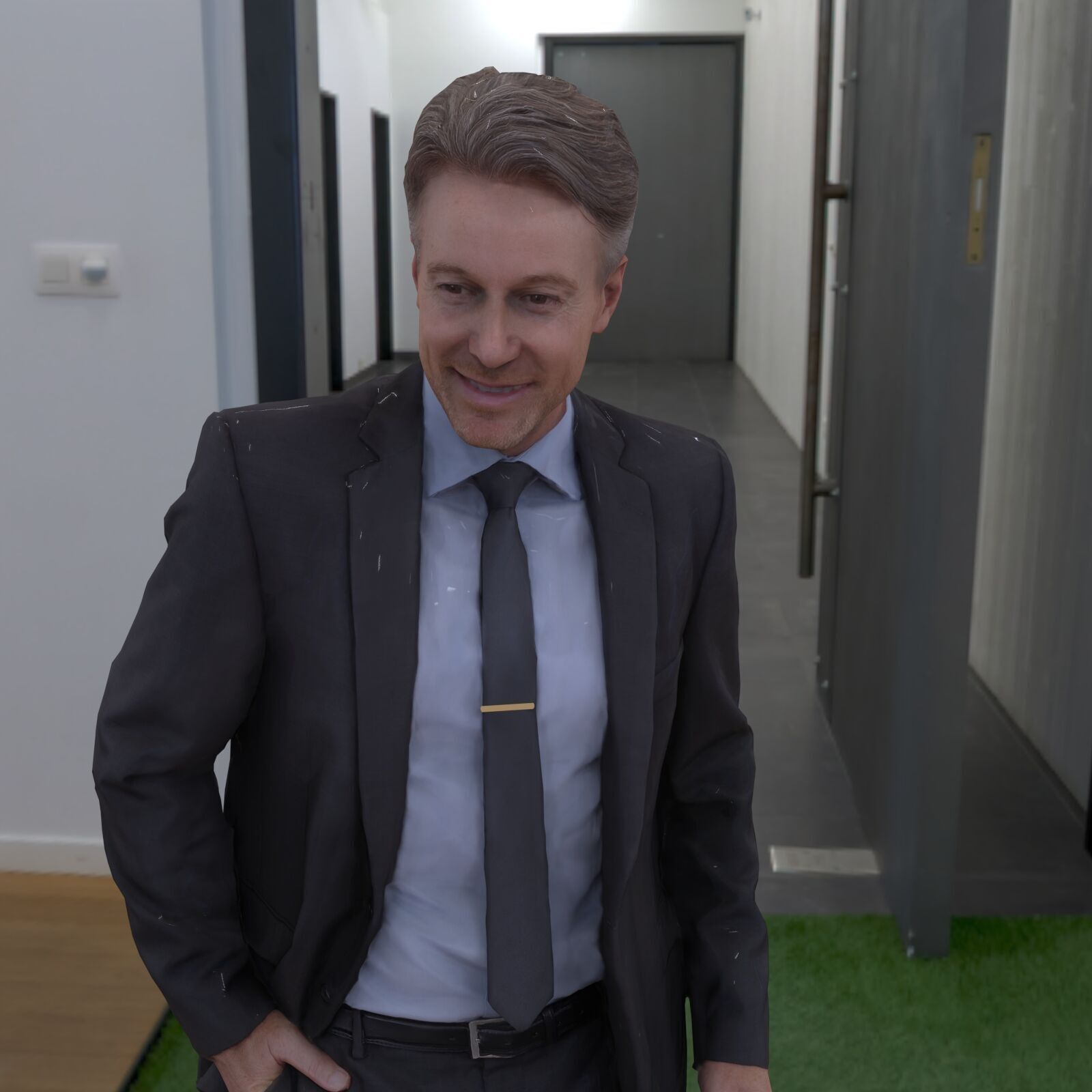 tie clip 1 3D print model_1