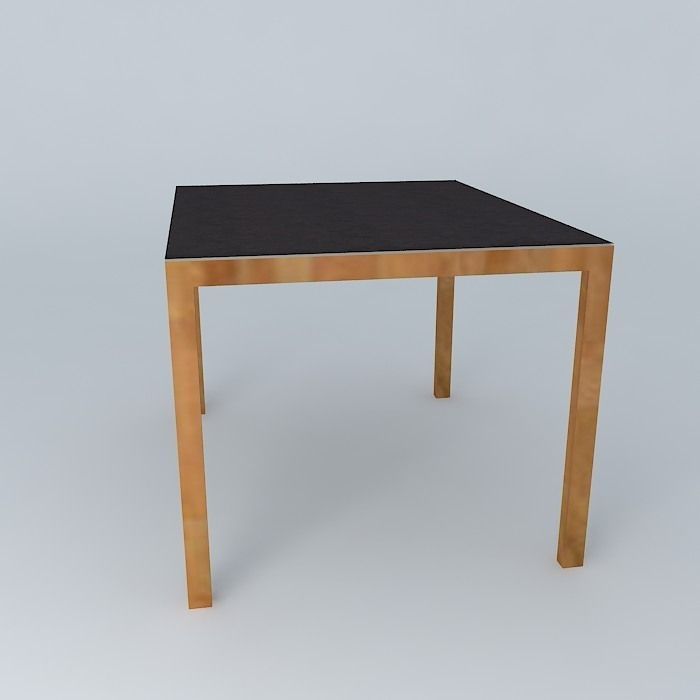 Square marble table Free 3D model_2