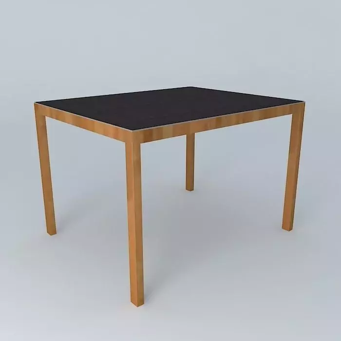 Square marble table Free 3D model_0