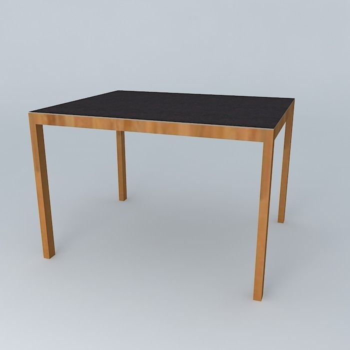 Square marble table Free 3D model_1