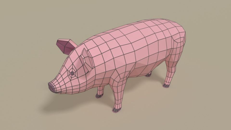 Low Poly Domestic Animals Collection _104
