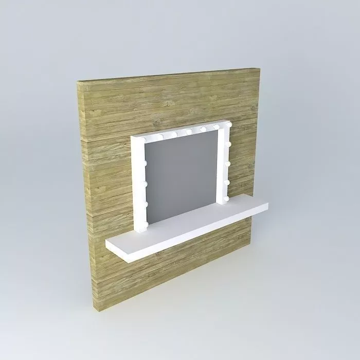 Hollywood modern vanity table Free 3D model