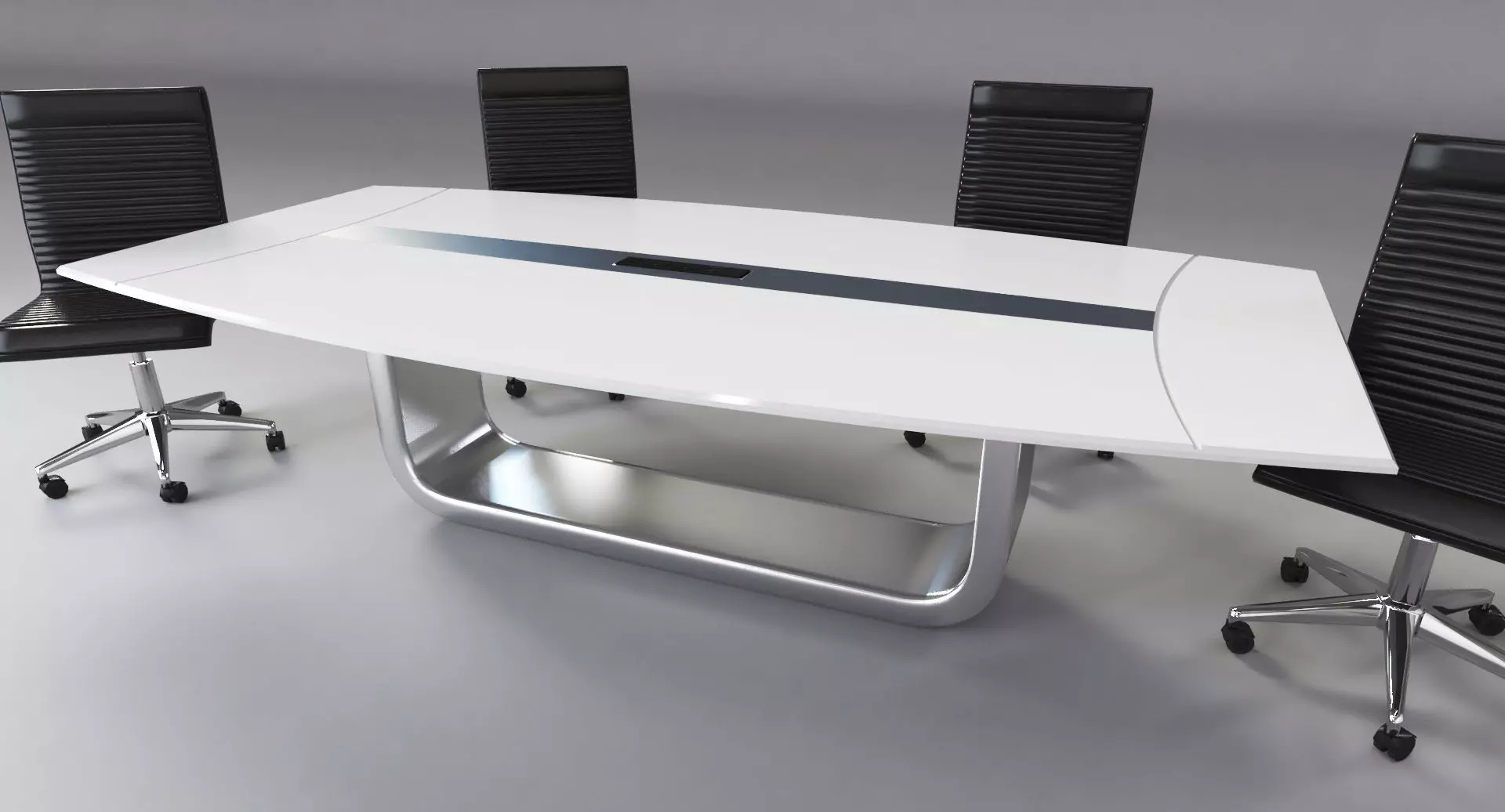 Modern conference desk 3D model_0