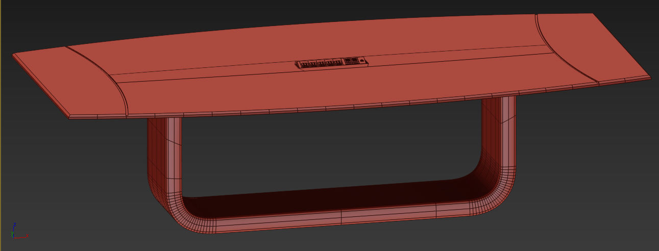 Modern conference desk 3D model_4