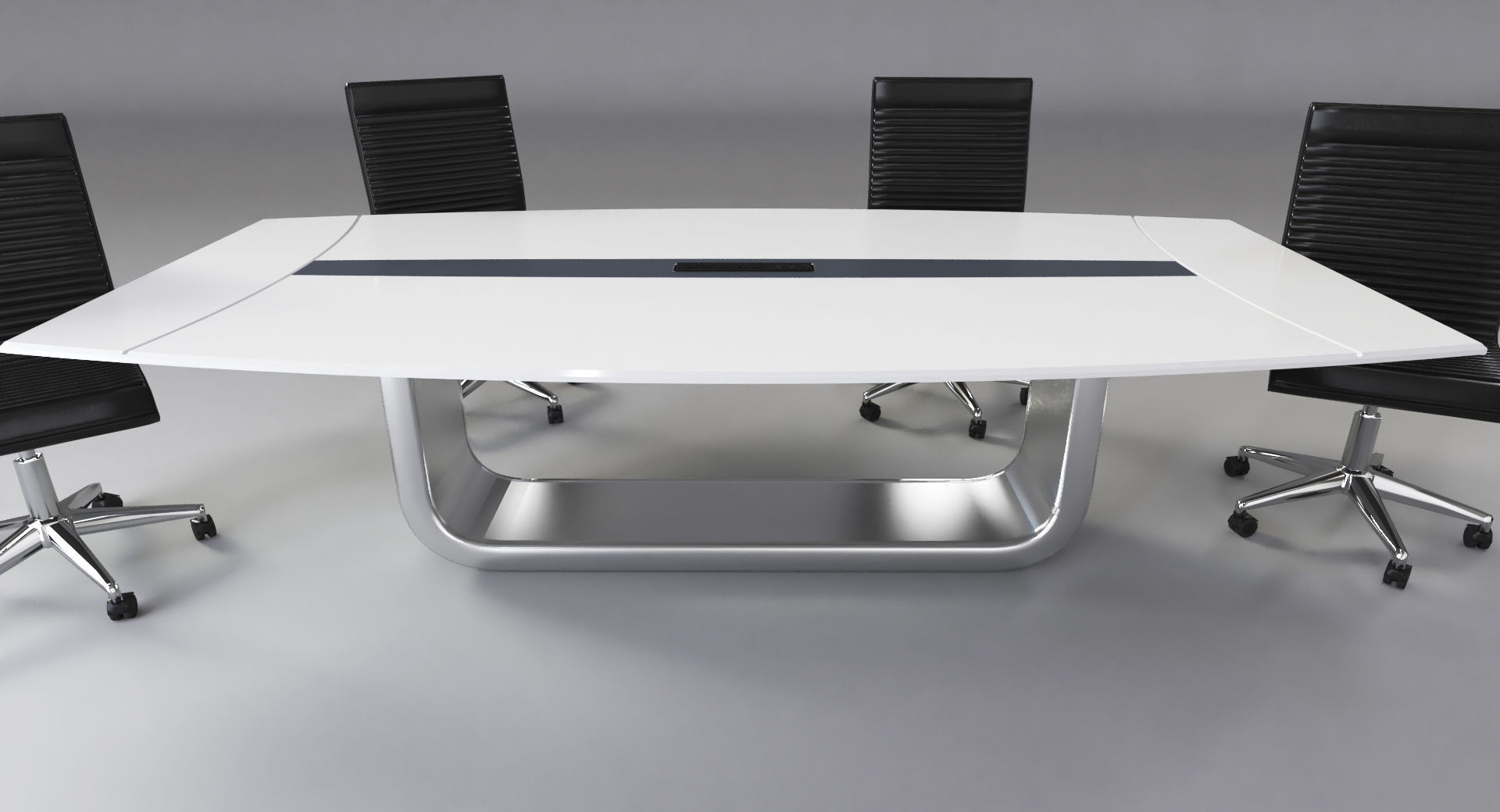 Modern conference desk 3D model_1