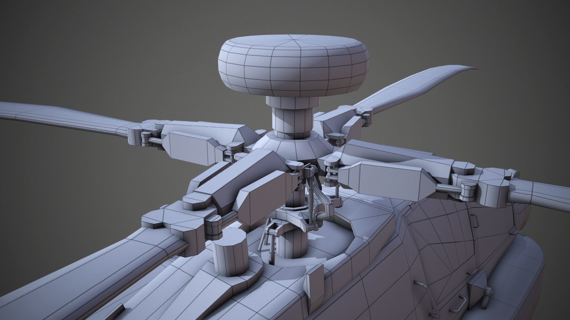 AH-64D Apache Longbow Helicopter Low-poly 3D model_17