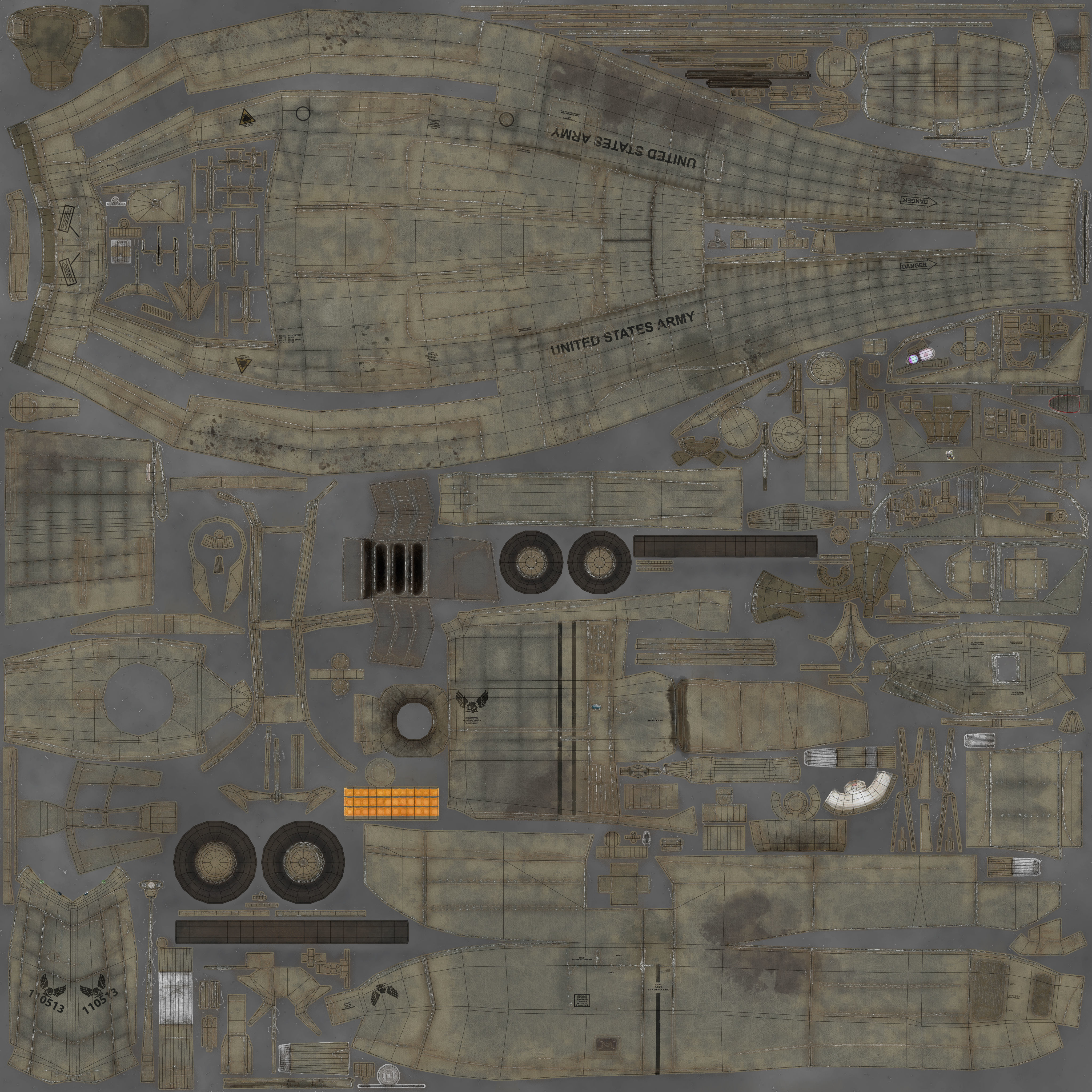 AH-64D Apache Longbow Helicopter Low-poly 3D model_20