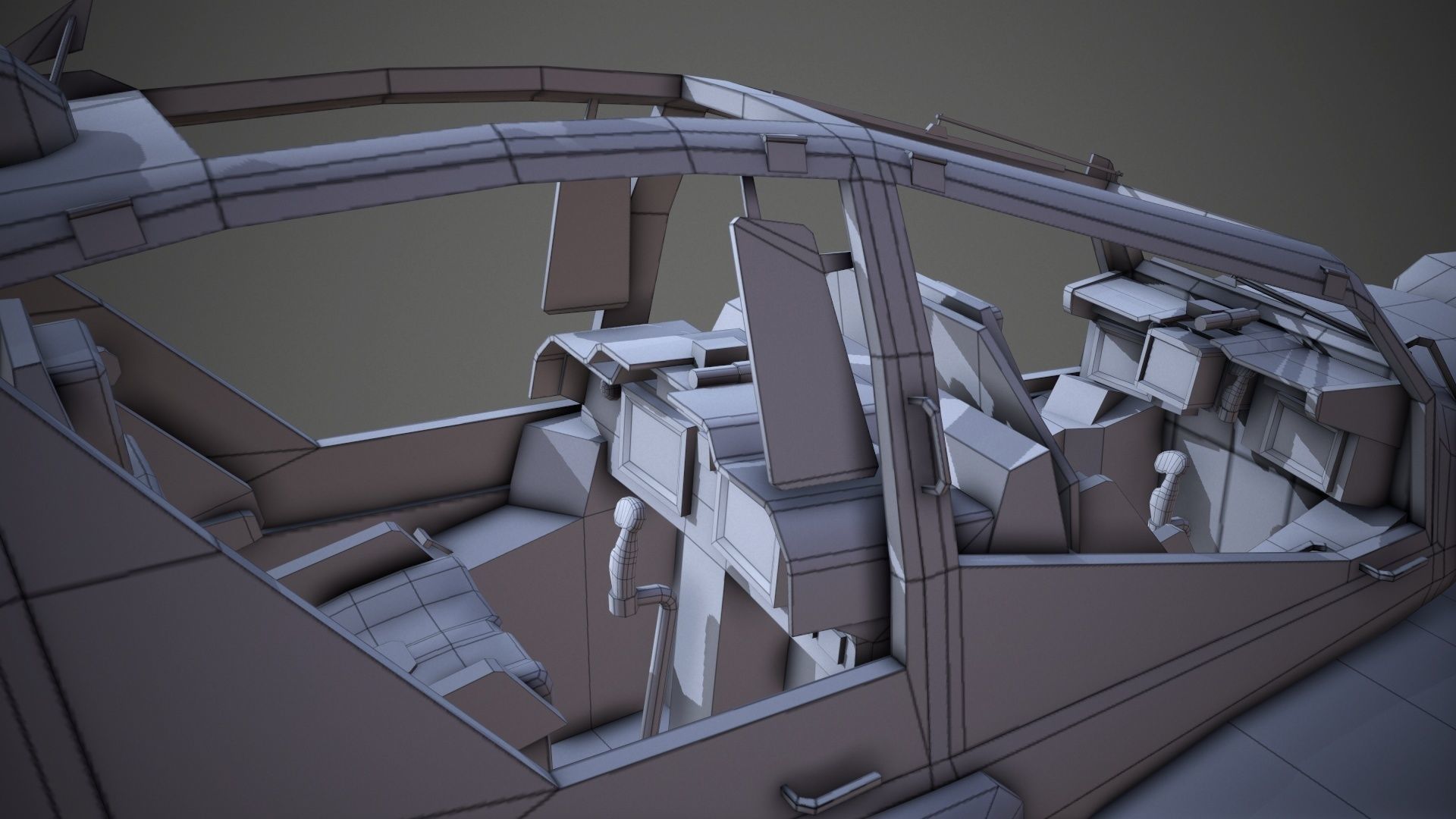 AH-64D Apache Longbow Helicopter Low-poly 3D model_18