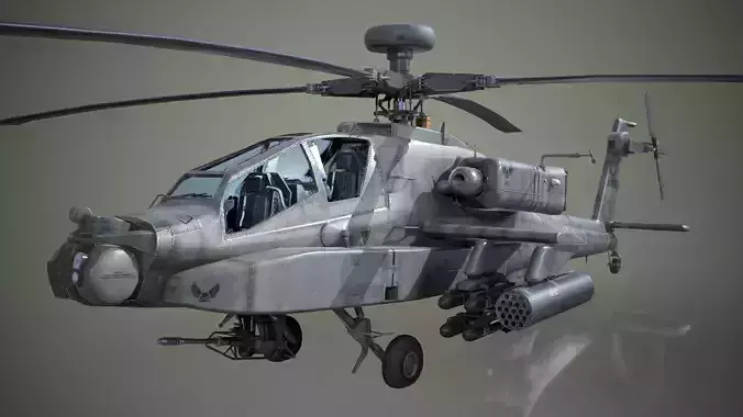 AH-64D Apache Longbow Helicopter Low-poly 3D model