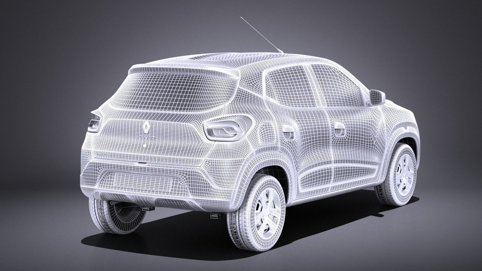 Renault Kwid 2018 VRAY 3D model_13