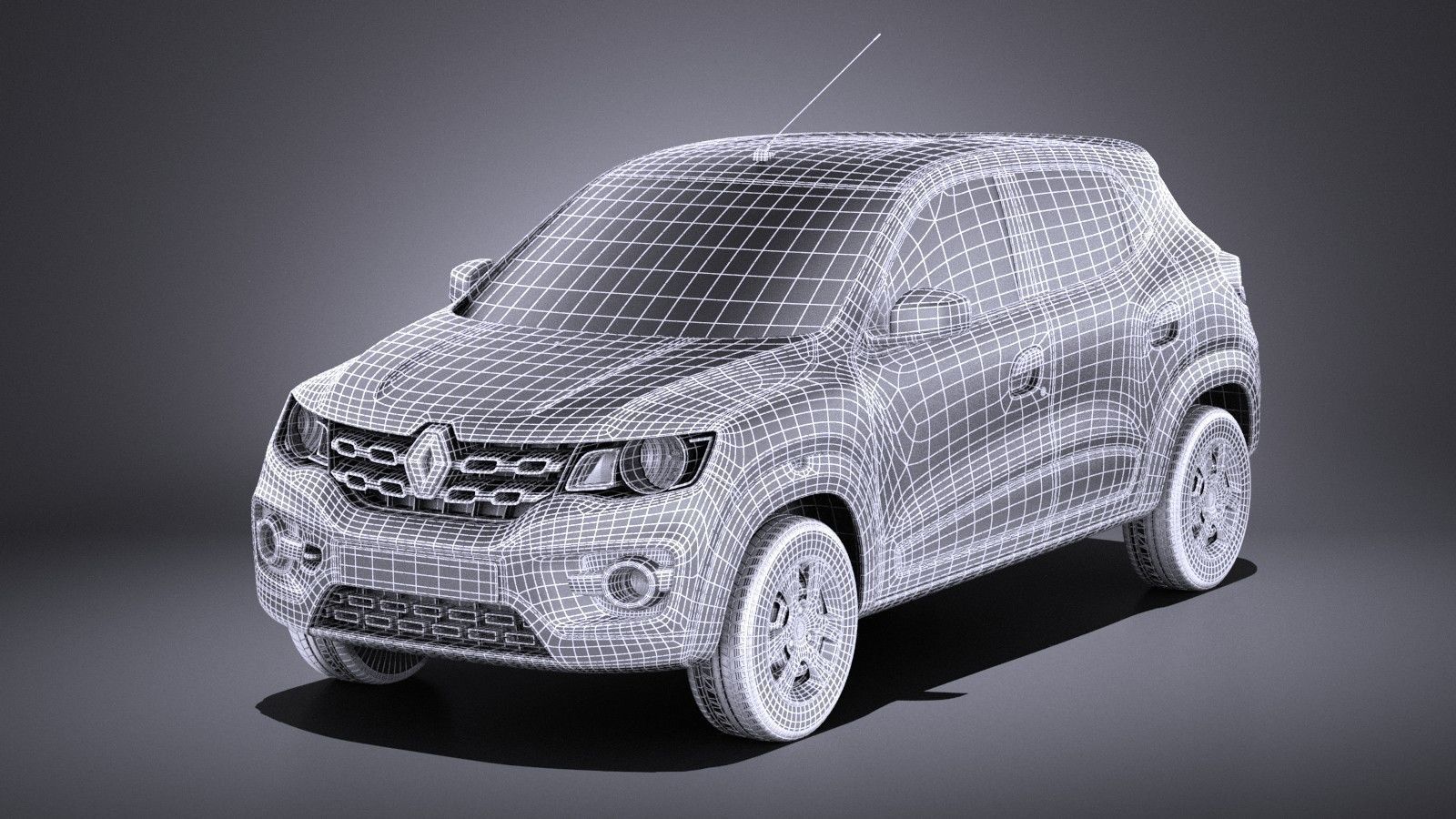 Renault Kwid 2018 VRAY 3D model_14