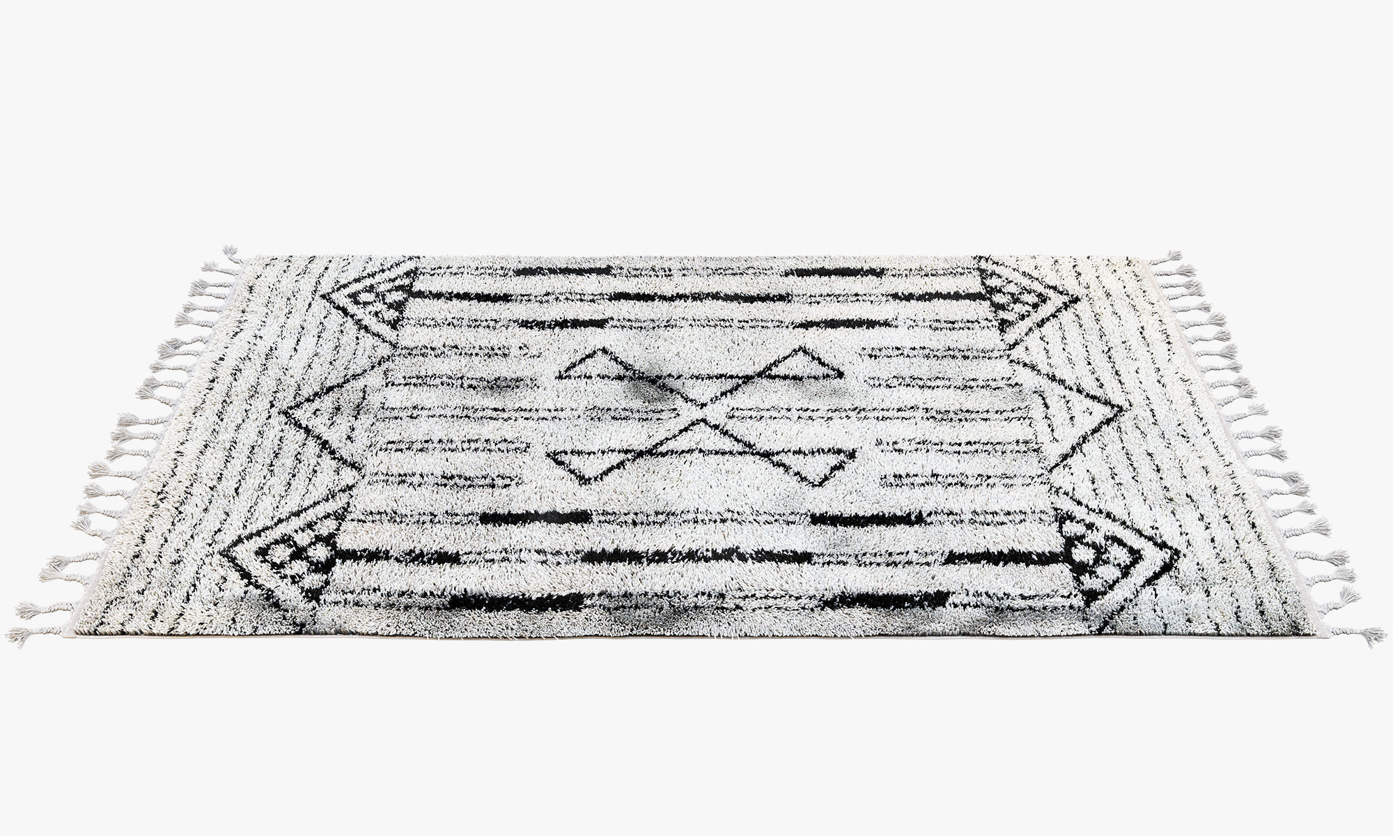 Scandinavian carpets with long pile 3D model_12