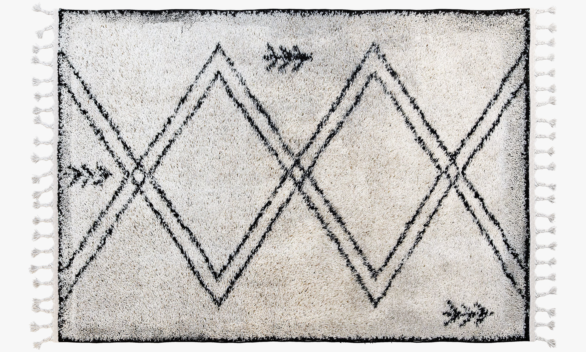 Scandinavian carpets with long pile 3D model_5