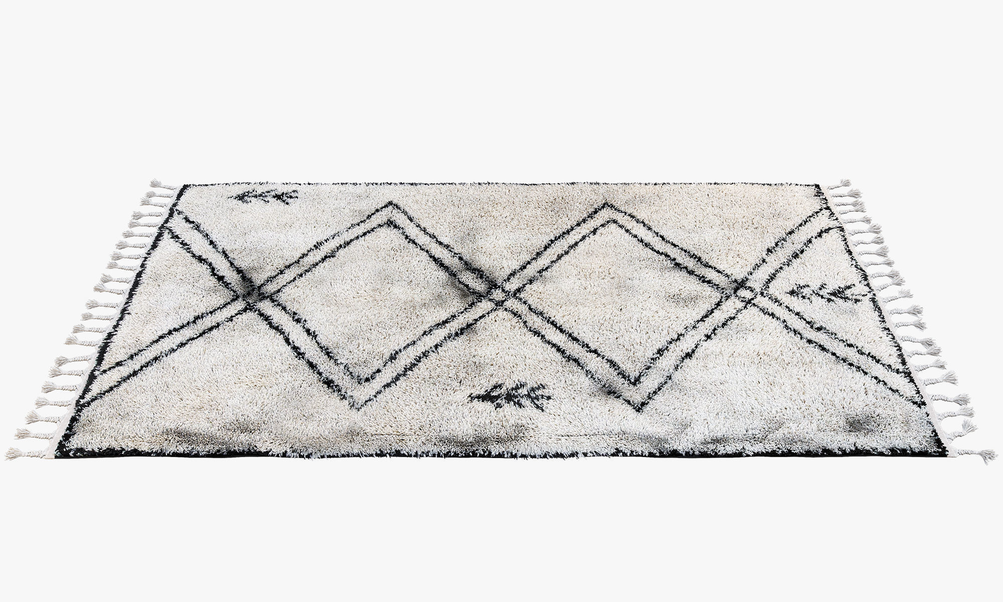 Scandinavian carpets with long pile 3D model_1