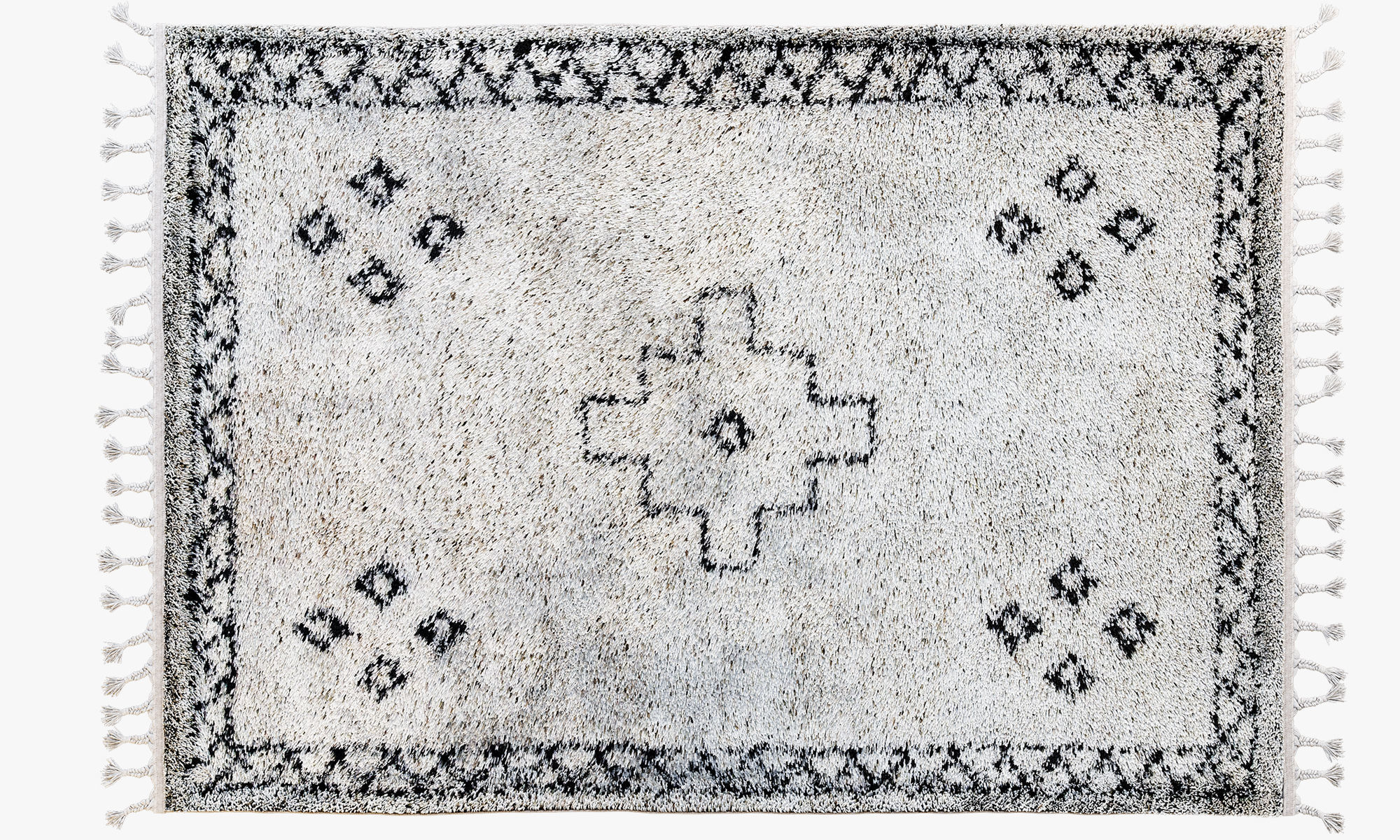 Scandinavian carpets with long pile 3D model_10