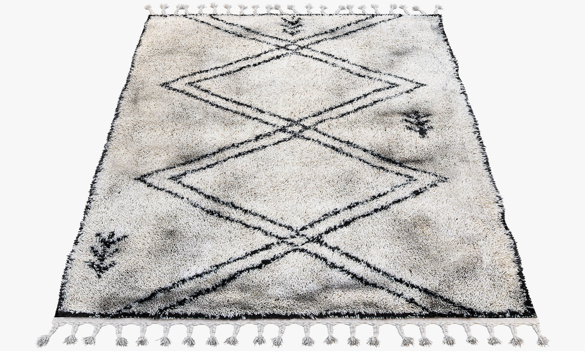 Scandinavian carpets with long pile 3D model_4