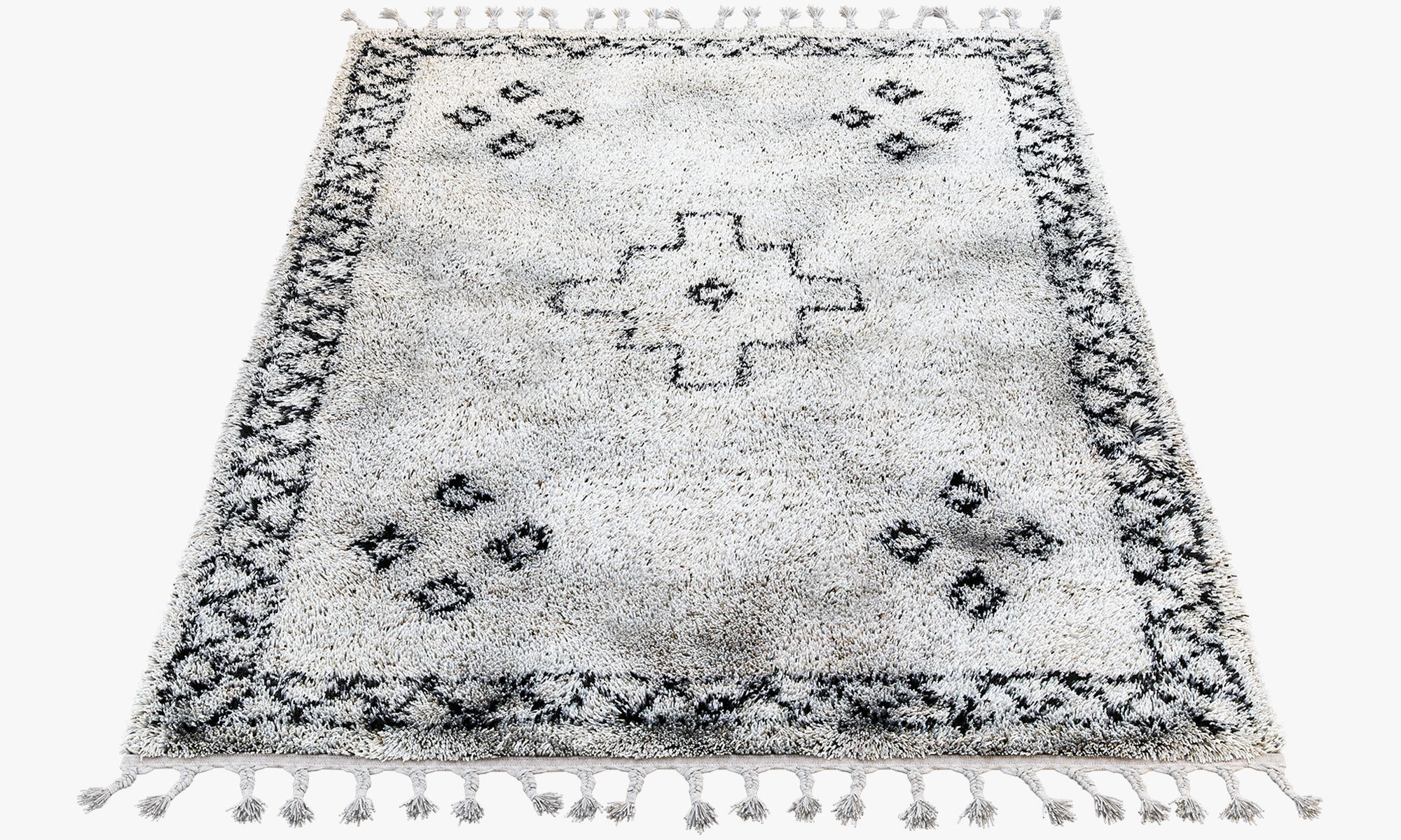 Scandinavian carpets with long pile 3D model_9