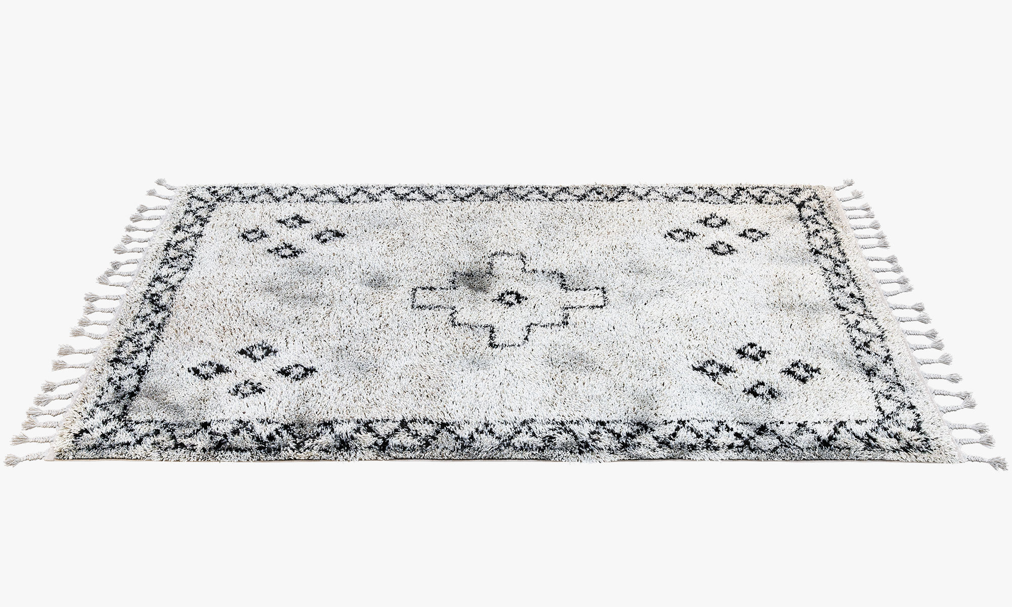 Scandinavian carpets with long pile 3D model_7