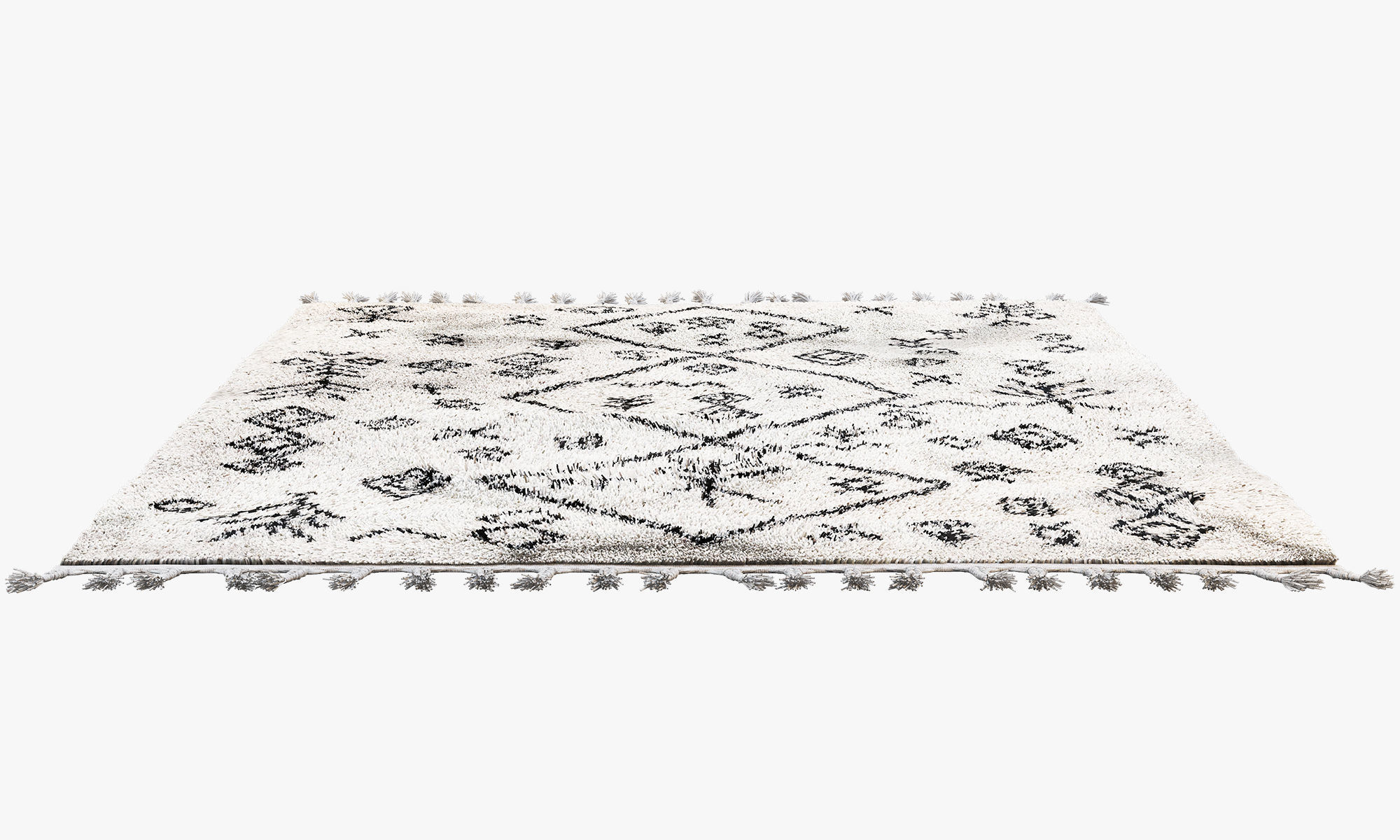 Scandinavian carpets with long pile 3D model_23