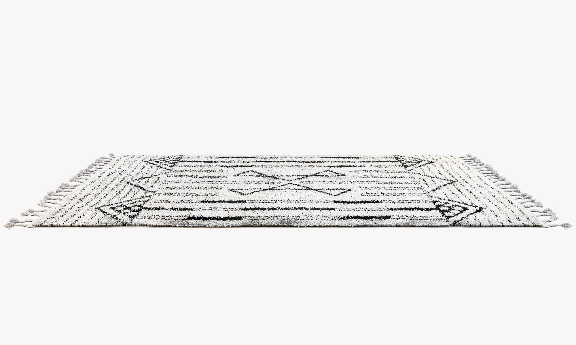 Scandinavian carpets with long pile 3D model_11