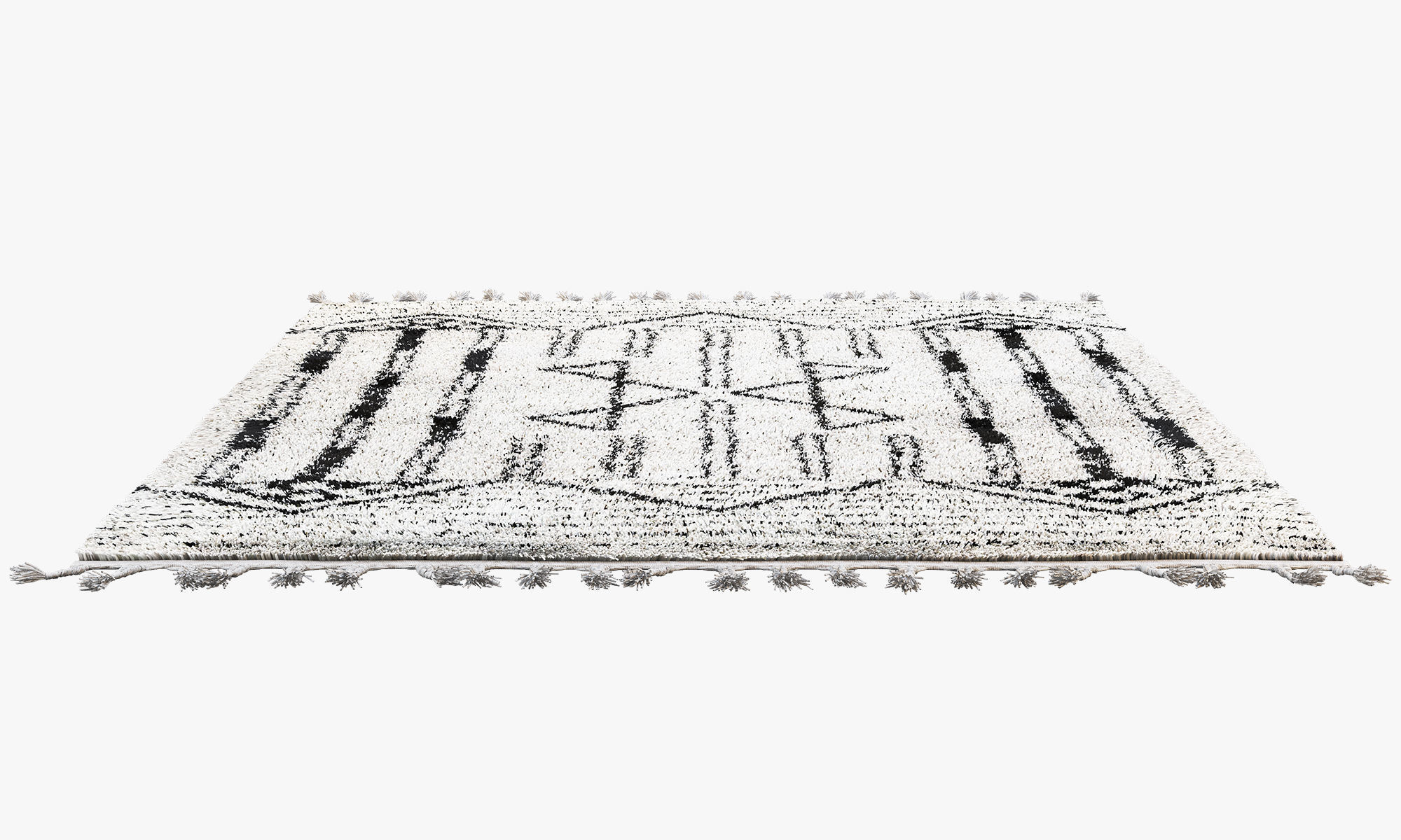 Scandinavian carpets with long pile 3D model_13