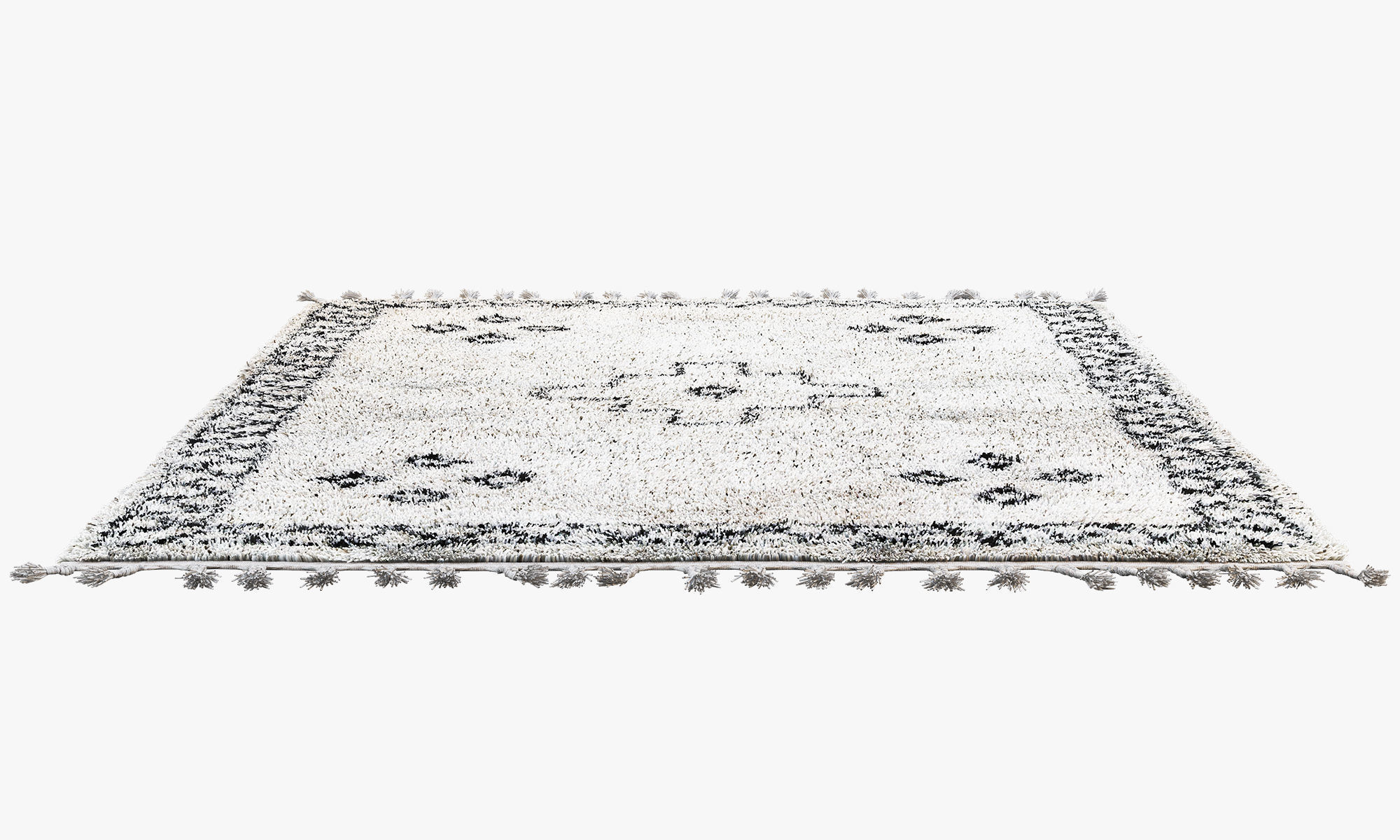 Scandinavian carpets with long pile 3D model_8