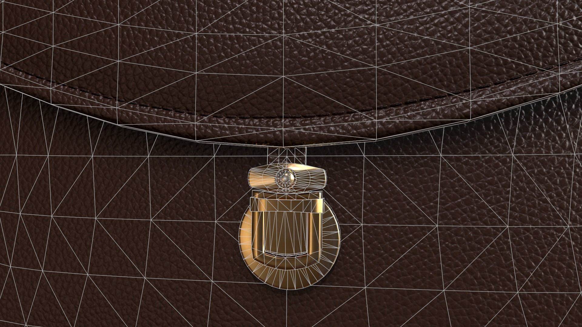 Leather briefcase 2 colors Low-poly 3D model_18