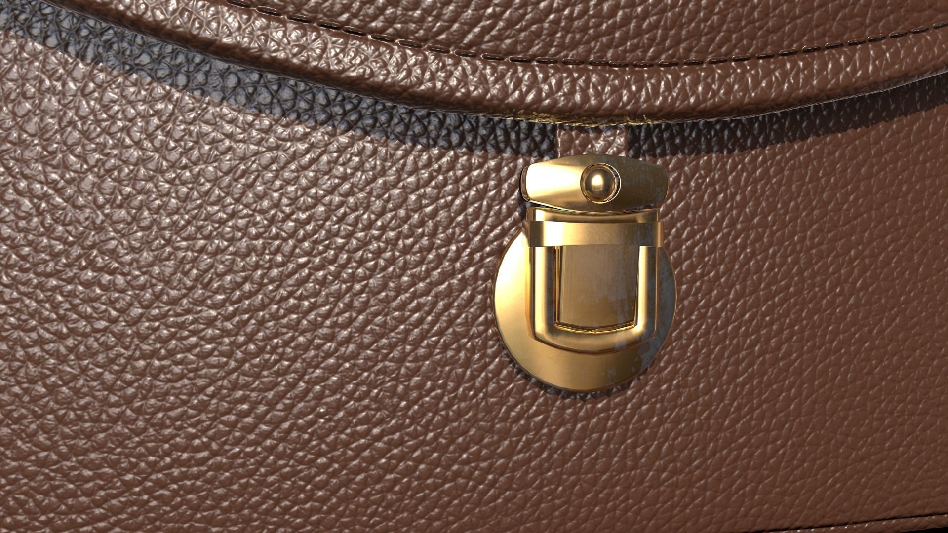 Leather briefcase 2 colors Low-poly 3D model_12