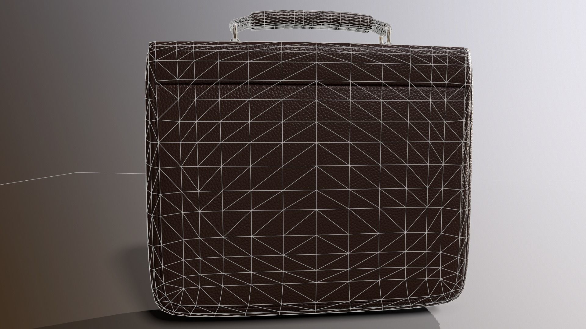 Leather briefcase 2 colors Low-poly 3D model_16