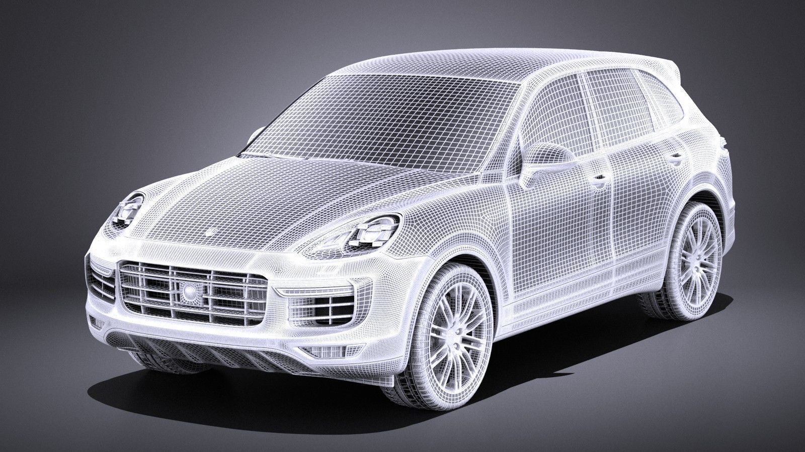 Porsche Cayenne Turbo 2016 VRAY 3D model_12