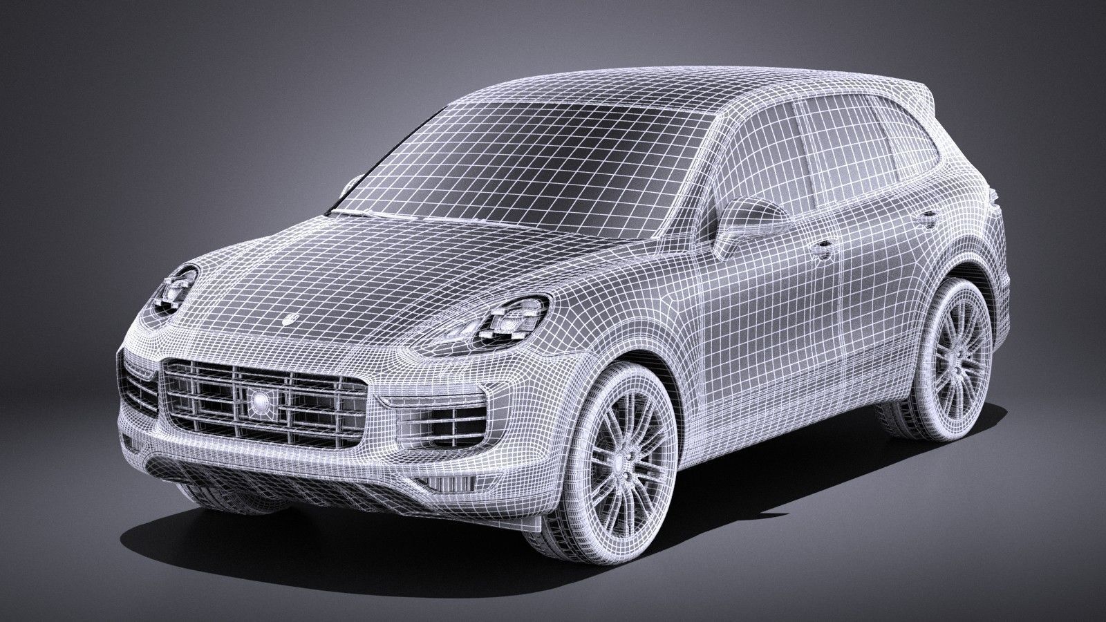 Porsche Cayenne Turbo 2016 VRAY 3D model_14