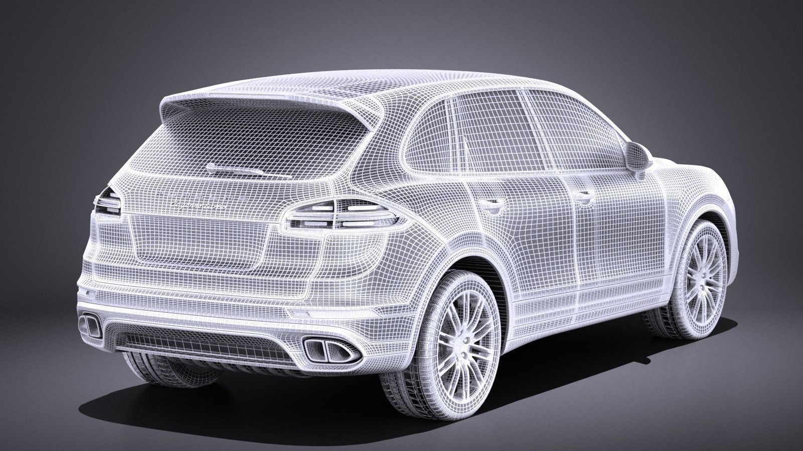 Porsche Cayenne Turbo 2016 VRAY 3D model_13