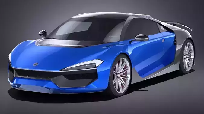 LowPoly Generic Supercar 2018 Low-poly 3D model