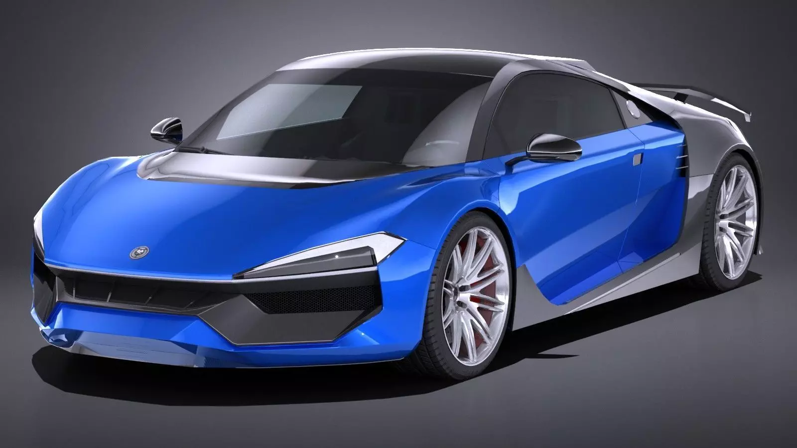 LowPoly Generic Supercar 2018 Low-poly 3D model