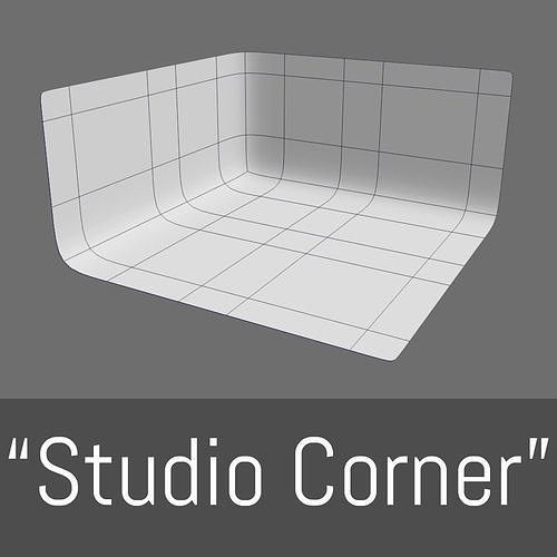 Studio Corner  Free low-poly 3D model