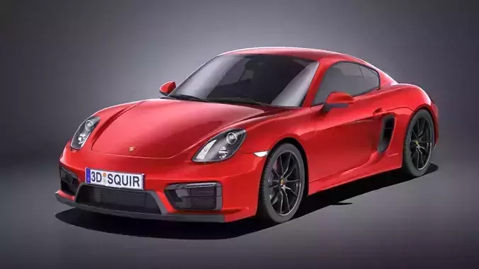 Porsche Cayman GTS 2016 VRAY 3D model