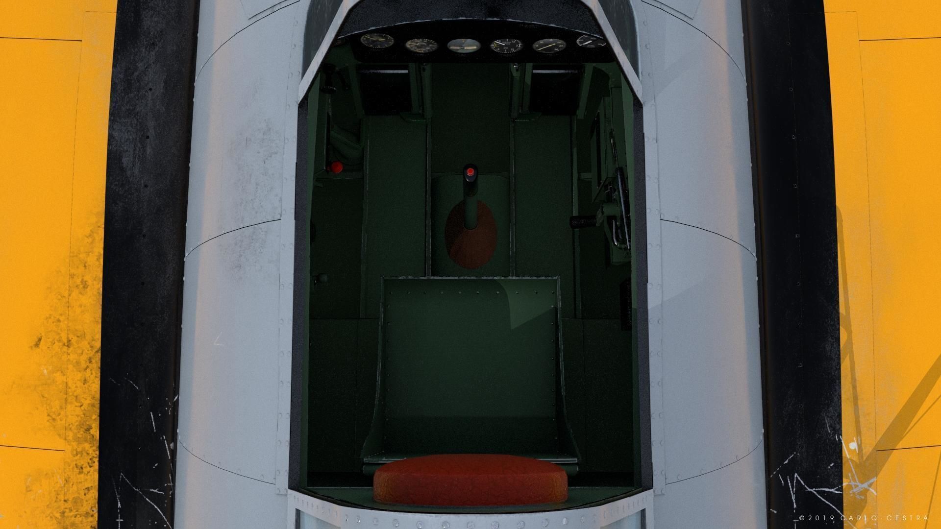 F4F-3 WILDCAT 41F4 Low-poly 3D model_20