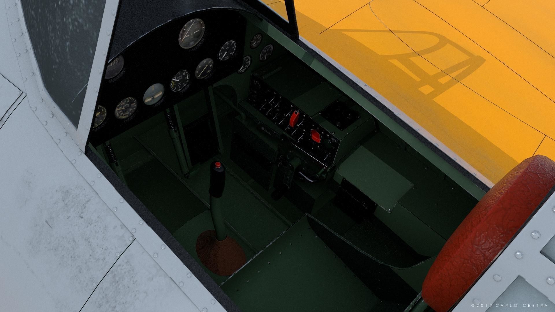 F4F-3 WILDCAT 41F4 Low-poly 3D model_19