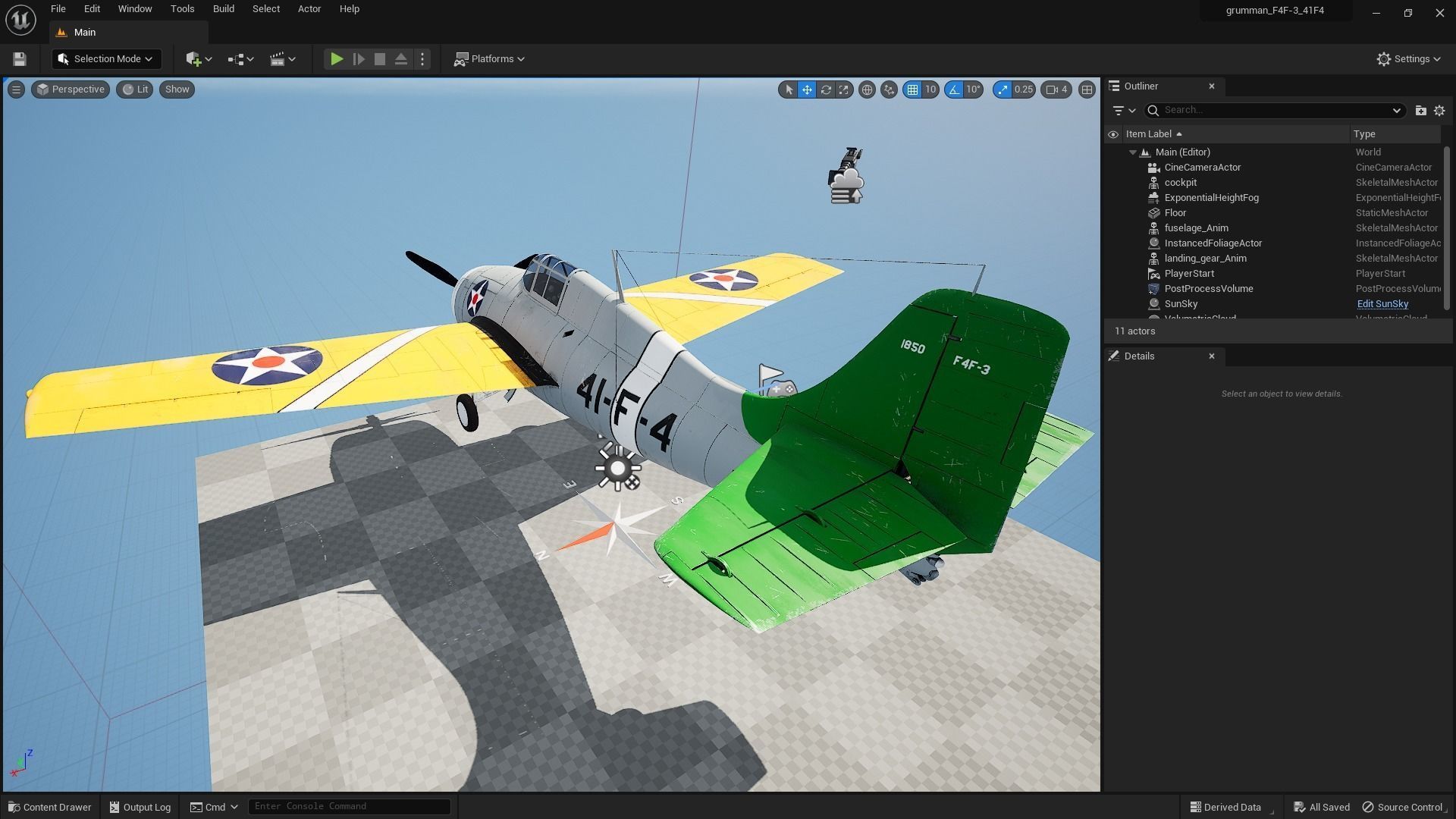 F4F-3 WILDCAT 41F4 Low-poly 3D model_24