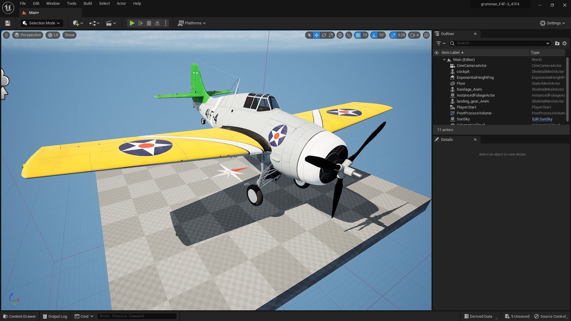 F4F-3 WILDCAT 41F4 Low-poly 3D model_23