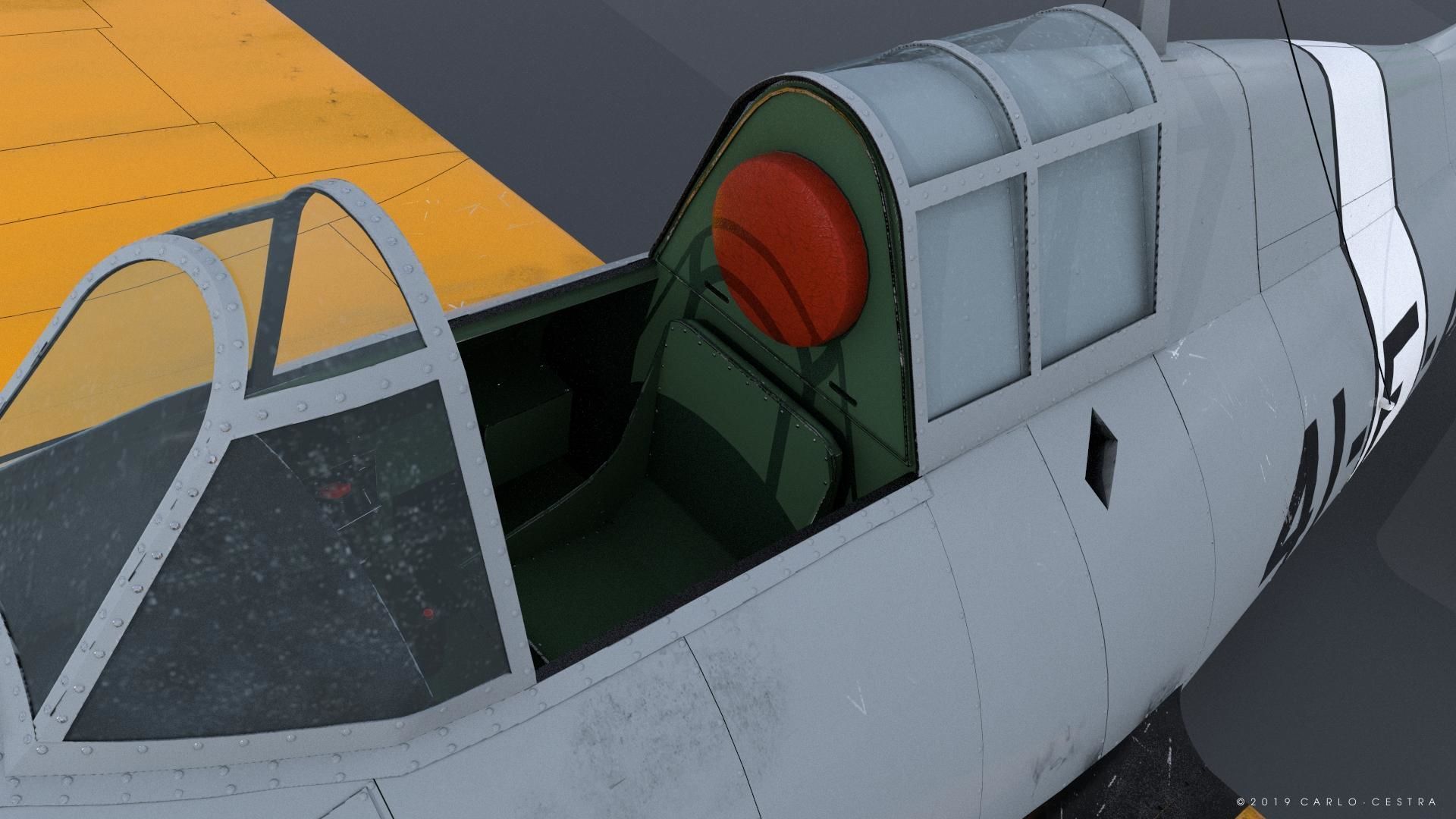 F4F-3 WILDCAT 41F4 Low-poly 3D model_21