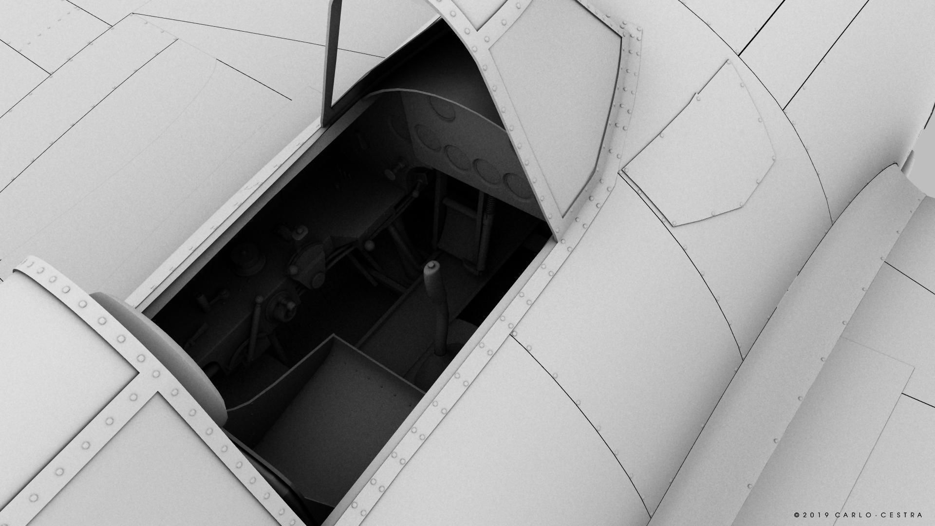 F4F-3 WILDCAT 41F4 Low-poly 3D model_47