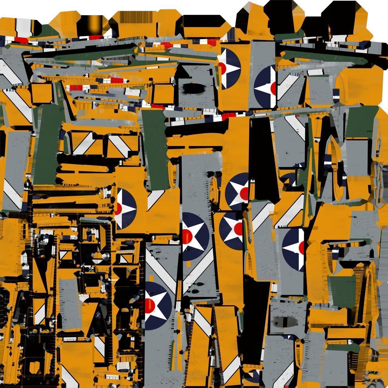 F4F-3 WILDCAT 41F4 Low-poly 3D model_29