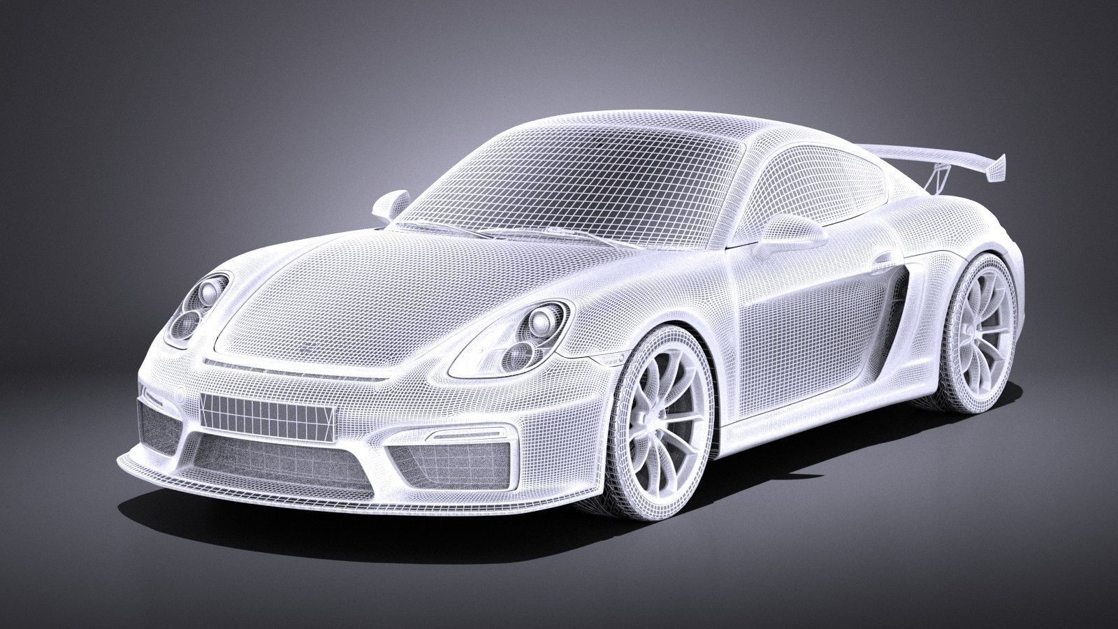 Porsche Cayman GT4 2016 VRAY 3D model_15