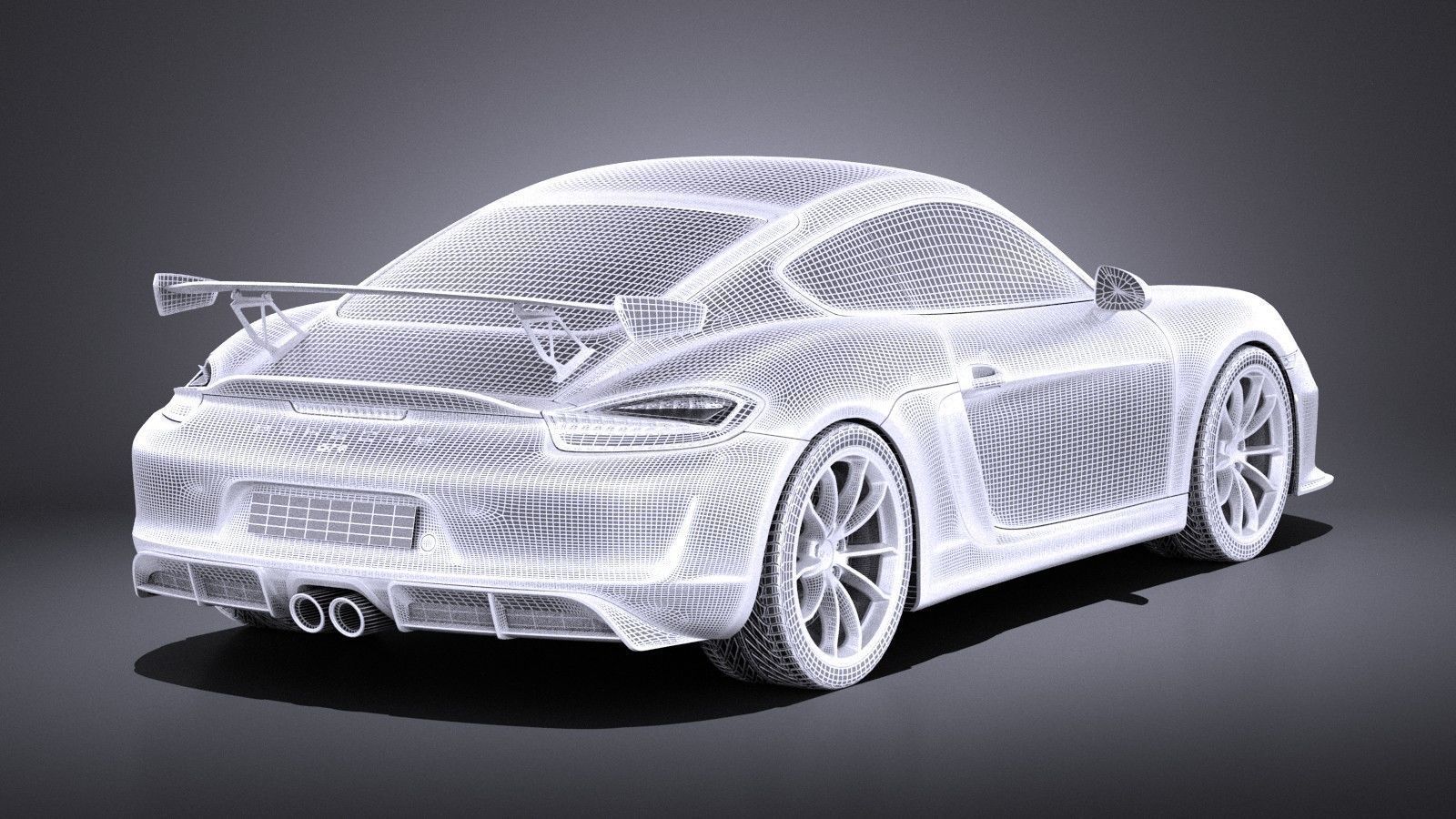 Porsche Cayman GT4 2016 VRAY 3D model_16