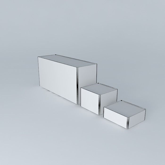 Night tables set 3D model_3