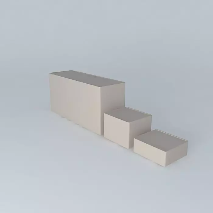 Night tables set 3D model_0